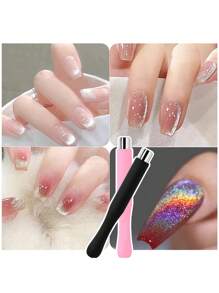 1pc/2pcs Silicone Cover Magnetic Cat Eye Magnet, Multifunctional Circular Strong Magnet Cylindrical Magnet,Nail Supplies,Nail Tools,Nail Art Tools,Back To School,Nails,Nail Tools For Press On Nails - Multicolor - View 3