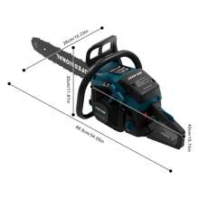 20 Inch Gas Chainsaw, 58CC 3.1HP Gas-Powered Chainsaw Gasoline Chainsaw Cutting Wood Gas Sawing Chain Saw Set With Tool Bag Large Fuel Tank For Wood Cutting, DIY Crafts, Farms - 黑色 - 查看 2