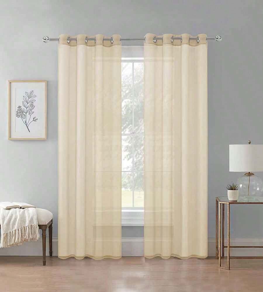CORTINA VELO TRANSPARENTE - CARAMELO - Ver 1