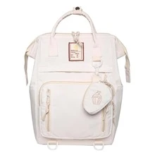 Large Capacity Waterproof Youth School Backpack - 米色 - 查看 1