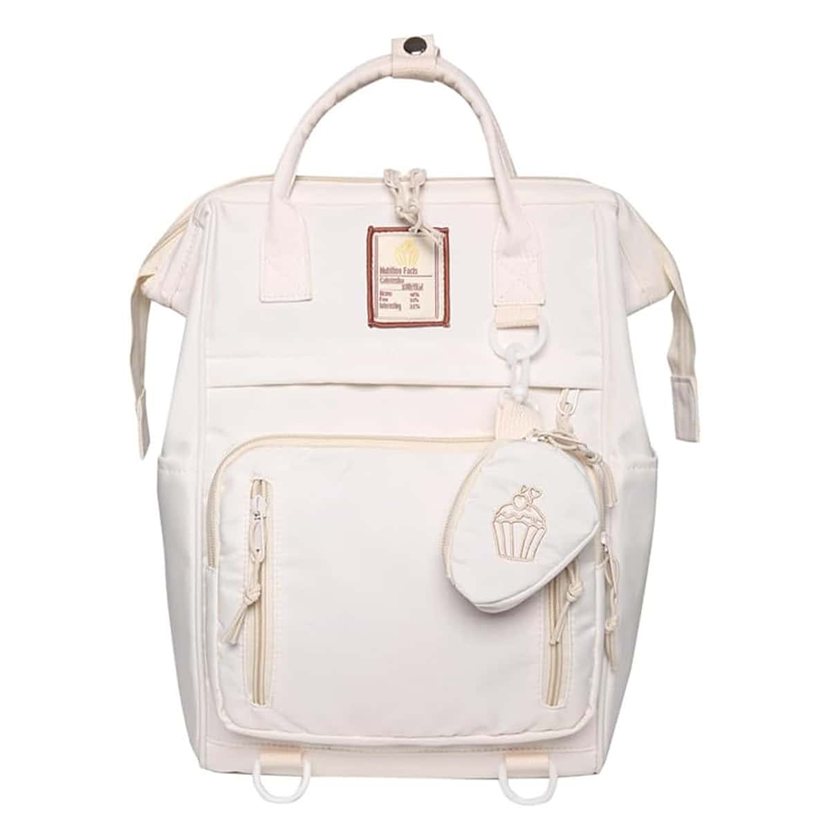 Large Capacity Waterproof Youth School Backpack - 米色 - 查看 1