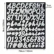 Conjunto De 2 Piezas De Pegatinas Surtidas De Letras Y Números Con Brillo, Pegatinas Simples Y Multifuncionales Para Manualidades En El Hogar, Doradas Y Plateadas, Creativas Para Regalos De Fiesta / Manualidades, Pegatinas De Letras Doradas - Multicolor - Ver 9