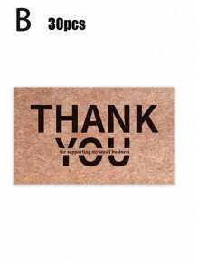10/30/50pcs Thank You Cards, Small Business Fans Various Styles Thank You Cards, Shopping Kraft Thank You Greeting Cards Suitable For Christmas, Wedding/Bridal Shower, Holiday Party And Other Decorations Retail Store Owner Merchandise Customer Cards 2.1x3.5 Inch,Christmas