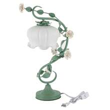 Rainaut Modern Bedside Lamp Stained Glass Flower Table Reading Lamps Nightstand Desk Lights, One-Light, 20 Inches Tall For Bedroom, Living Room, Office, Dresser - Xem 3