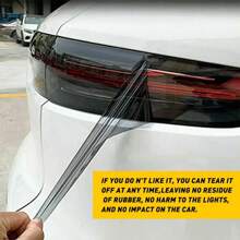 1 Roll 100cm*30cm Matte Black/Yellow Car Headlight Tint Film, Universal Fit