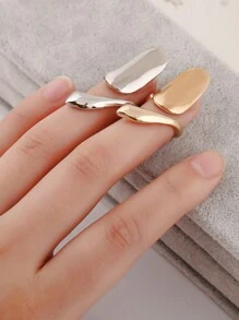 1pc Fashionable Nail Ring Finger Accessory, Suitable For Women Daily Wear - 彩色 - 查看 1