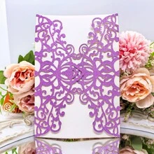 10 tấm thiệp mời lấp lánh tinh tế, thiệp chúc mừng flash được cá nhân hóa cho đồ dùng trang trí tiệc cưới sinh nhật (không có thiệp và ruy băng bên trong), - 10 cái - Xem 11