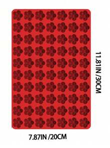 lovely flower Flower Silicone Mold, Small Plum Blossom Shaped Flower Molds With 70 Cavities For Making Chocolate/Candy/Gummy/Cookie/Jelly/Edible Flowers For Cake Decorating, Winter Sweet Mold - Multicolor - View 9