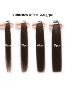 Tape In Human Hair Extensions 12"-24" Mini Tape Hair Extension Straight 10pcs Machine Remy Invisible Adhesive Tape Hair - S1 - View 5