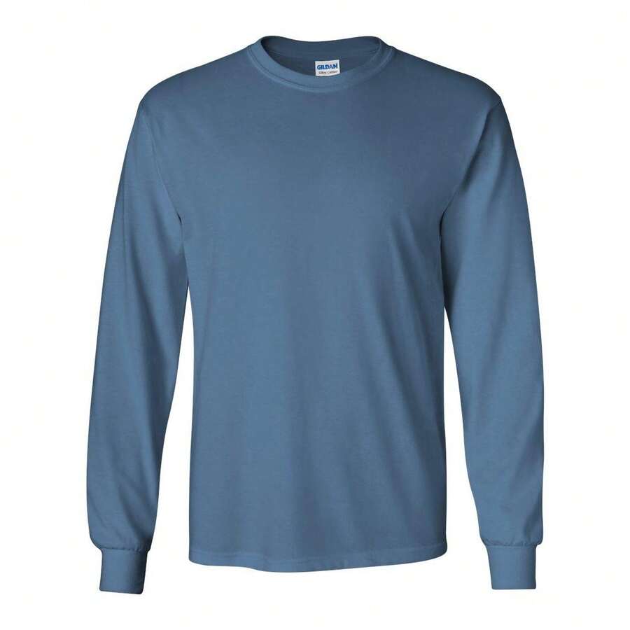 Gildan Ultra Cotton Long Sleeve T-Shirt - (SA135) - 青碧色 - 查看 1