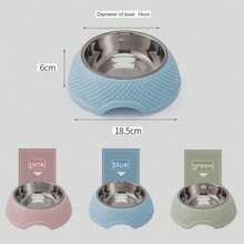 1 cor aleatória, estrelado gato amante e gato mãe amor tigela aço inoxidável gato amante e gato mãe amor comida tigela gato/cachorro amante presente e cão/gato mãe amor pet tigela gato/cachorro amante presente e cão/gato mãe amor comida pet utensílios gato amante e gato mãe amor comida tigela