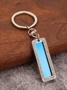 License Plate Keychain Laser Engraving Gift Stainless Steel Car Pendant Anti Loss Number Plate New Energy License Plate Keychain - Multicolor - View 4