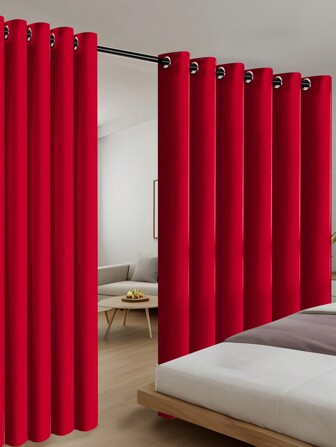 1 pieza Cortina de partición opaca de estilo clásico: panel superior con ojales para aislamiento acústico y privacidad - tejido llano de poliéster de alta precisión para puerta de dormitorio o patio - cortina con tema pastoril sin cordón, para dormitorio y sala de estar, para todas las temporadas