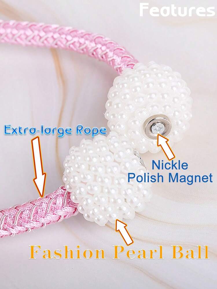 1 pezzo Fermatenda Creativo per Tende con Perle , Fibbia per Tende con Perle di Metallo a Molla senza Foratura | SHEIN ALIA