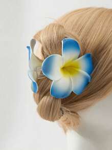 1 件亚克力大花爪夹，简约时尚优雅的女士发饰，适合日常外出、海滩度假、万圣节拍照道具 - 查看 4