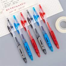 3 buc pixuri neutre cu presă de mare capacitate, roșu, albastru, negru, pix pe bază de apă, papetărie de birou, papetărie pentru studenți, cadou premiu, cadou semestrial și final, cadou de Halloween, Crăciun și cadou de mulțumire