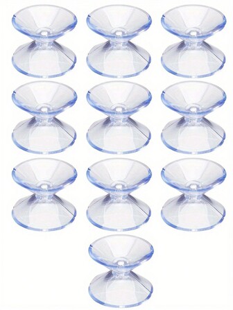 透明塑料小吸盘，双面吸盘挂钩，透明 PVC 吸盘垫，玻璃桌保险杠，窗户玻璃强力粘性吸盘支架