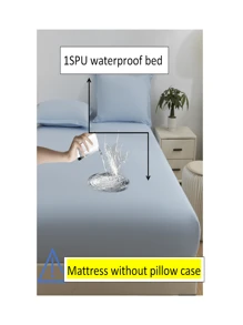 Coprimaterasso impermeabile, anti-acaro, antiscivolo, set di lenzuola