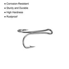 Double Hooks - Fly Tying Double Hooks Classic Frog Hooks 3X Strong Sharp Open Shank High Carbon Steel Barbed Small For Saltwater And Freshwater