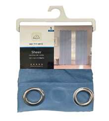 TRANSPARENT VEIL CURTAIN - BLUE - View 2