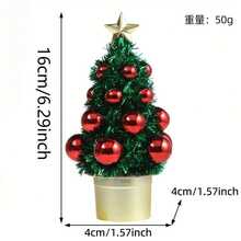 4 3.7in * 7in Christmas Mini Desktop Christmas Tree Ornaments Sweet Cone Tree Desktop Atmosphere Party Decoration Supplies Suitable For Living Room, Kitchen, Shop Window, Bar Desktop Christmas Desktop Ornaments Merry Christmas December 25th Best Gifts - Multicolor - View 7