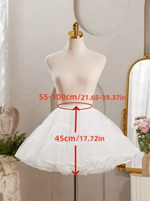1 chiếc váy lót trắng cho nữ, dài 80cm ngắn 45cm 2 lớp 3 tầng bằng vải tuyn pha lê lót, không xương, váy lót mềm mại có thể điều chỉnh cho váy dự tiệc, váy cưới, trang phục Hanfu Halloween ngày lễ tình nhân ngày lễ tình nhân mùa thu cho nữ - nhiều màu - Xem 9