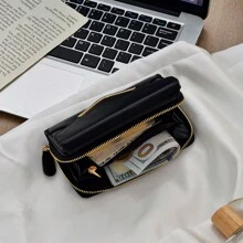 INS New High-End Envelope Zipper Wallet Minimalist Multi-Card Slots PU Coin Gifts Essentials Items For Women Wallet Purse Wallet Small Wallet - Black - View 4