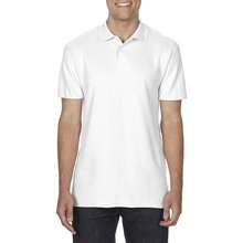 Gildan Softstyle Mens Short Sleeve Double Pique Polo Shirt - 100% Cotton - (BC3718) - 白色 - 查看 2