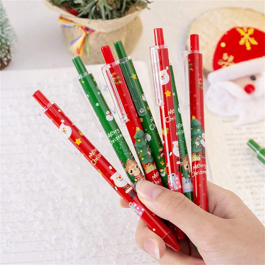 4pcs 1st Christmas Press Neutral Pen Christmas Gift Prize Gift Reward Student Stationery Festival 2026 New Edition - Set - View 1