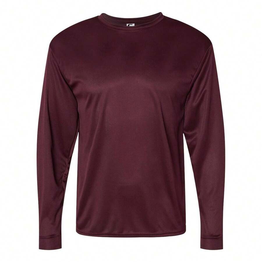 C2 Sport Performance Long Sleeve T-Shirt - 100% Polyester - (SA2484) - 紅木色 - 查看 1
