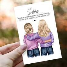 Funny Sister Quotes Greeting Card - Perfect For Birthdays, Christmas & More - Unique Gift Idea With Envelope (Color May Vary),Christmas - Multicolor - View 2