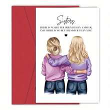 Funny Sister Quotes Greeting Card - Perfect For Birthdays, Christmas & More - Unique Gift Idea With Envelope (Color May Vary),Christmas - Multicolor - View 1