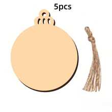 Đồ thủ công bằng gỗ trang trí treo tường Giáng sinh, Đồ trang trí Giáng sinh chưa hoàn thiện tự làm, Những lát gỗ trống có dây thừng cho đồ thủ công tiệc tại nhà, Đồ trang trí bằng gỗ có thể sơn - Nhiều màu - Xem 16