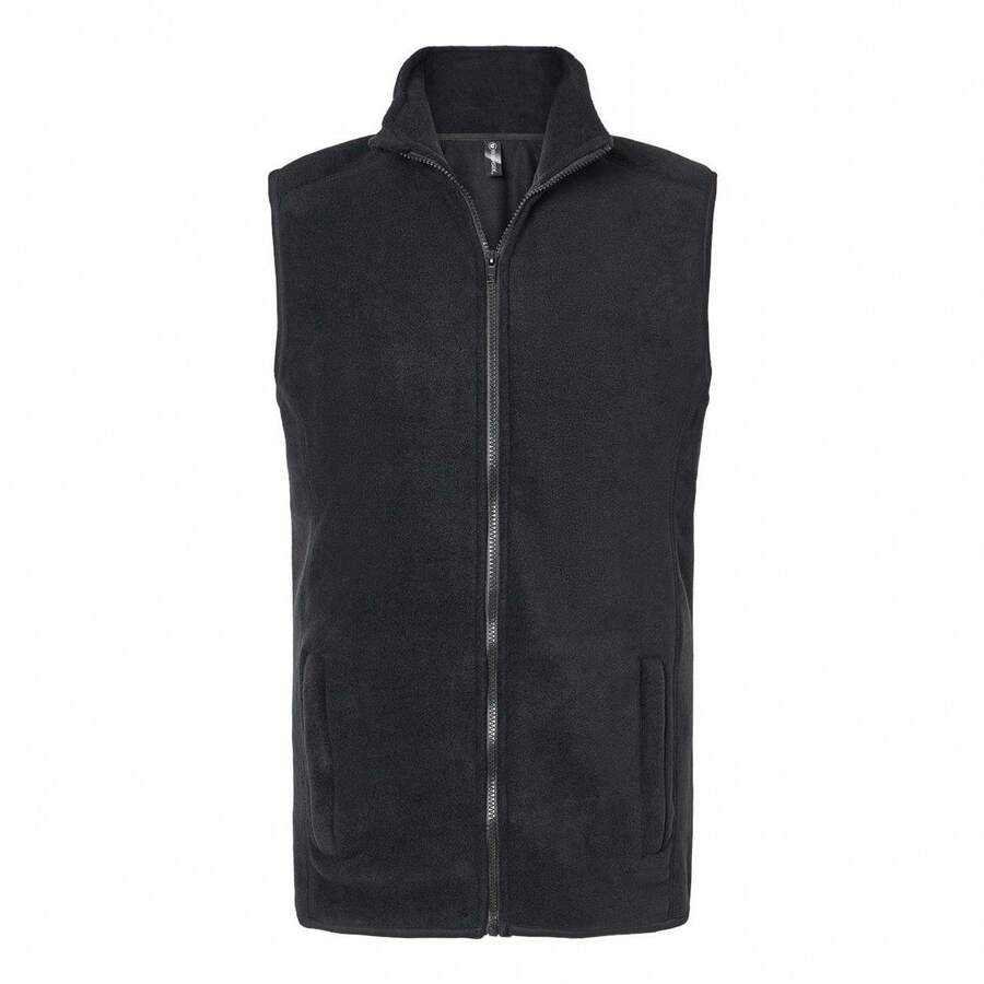 Polar Fleece Vest (Black) - 黑色 - 查看 1
