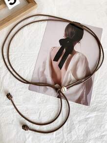 1 chiếc thắt lưng PU cổ điển thanh lịch dành cho nữ, phụ kiện thắt lưng thắt nút trang trí cổ điển mùa hè, mùa thu, mùa thu, Halloween - nhiều màu - Xem 12