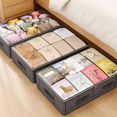 1PC Underbed Storage Bag, Fully Utilizing The Space Under The Bed, Cabinet Top Storage Bag, Easily Solving Storage Problems, Flat Storage Bag, Drawer Storage Bag, Quilt Storage Bag, Clothing Sorting Bag, Miscellaneous Storage Bag Easy Folding, Convenient For Carrying Decor, Room Decor, Decorations, Decorations, Decor, Storage, Organizer Dress Pants Shoes Jeans Boots Skirtbedroom,Organizer,Organiser,Home Storage,White T Shirt Women,Black Pants Women,Ladies Winter Clothes,Dress,Winter Clothes For Ladies,Elegant Woman Dresses,White Shirt For Ladies,Long Sleeve,White Jumpsuit For Women,Spring Dresses For Women,Spring Outfits For Women,Spring,Spring Clothes,Minimalist,Summer Tops