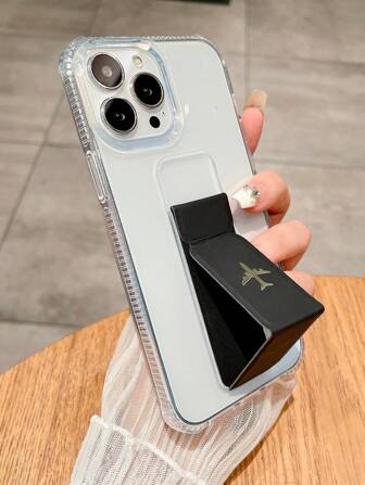 New Shockproof Metal Airplane Logo PU Leather Magnetic Stand TPU Phone Case Cover