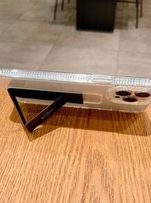 全新防震金属飞机标志 PU 皮革磁性支架 TPU 手机壳保护套防水防摔防刮 - 黑色 - 查看 3