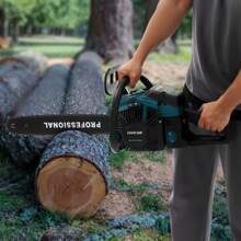 20 Inch Gas Chainsaw, 58CC 3.1HP Gas-Powered Chainsaw Gasoline Chainsaw Cutting Wood Gas Sawing Chain Saw Set With Tool Bag Large Fuel Tank For Wood Cutting, DIY Crafts, Farms - 黑色 - 查看 1