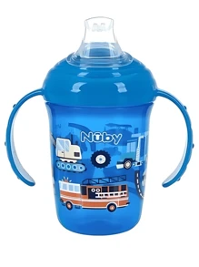 Vaso Entrenador Nuby De 240ml, Boquilla Suave - Azul - Ver 1