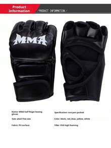2pcs Boxing Gloves Fight Gloves Muay Thai Training Boxing MMA Gloves For Men And Women - Multicolor - View 7