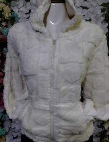 SUDADERA TELA POLAR BASIC CORAZONES SIMULADOS - Crema - View 3