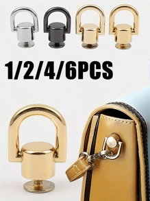 Phụ kiện túi xách tự làm, bộ khóa cài bằng hợp kim kẽm, thích hợp cho túi xách tay, phụ kiện tự làm có thể tháo rời kèm ốc vít, áp dụng cho túi xách và ốp điện thoại. - Nhiều màu - Xem 2