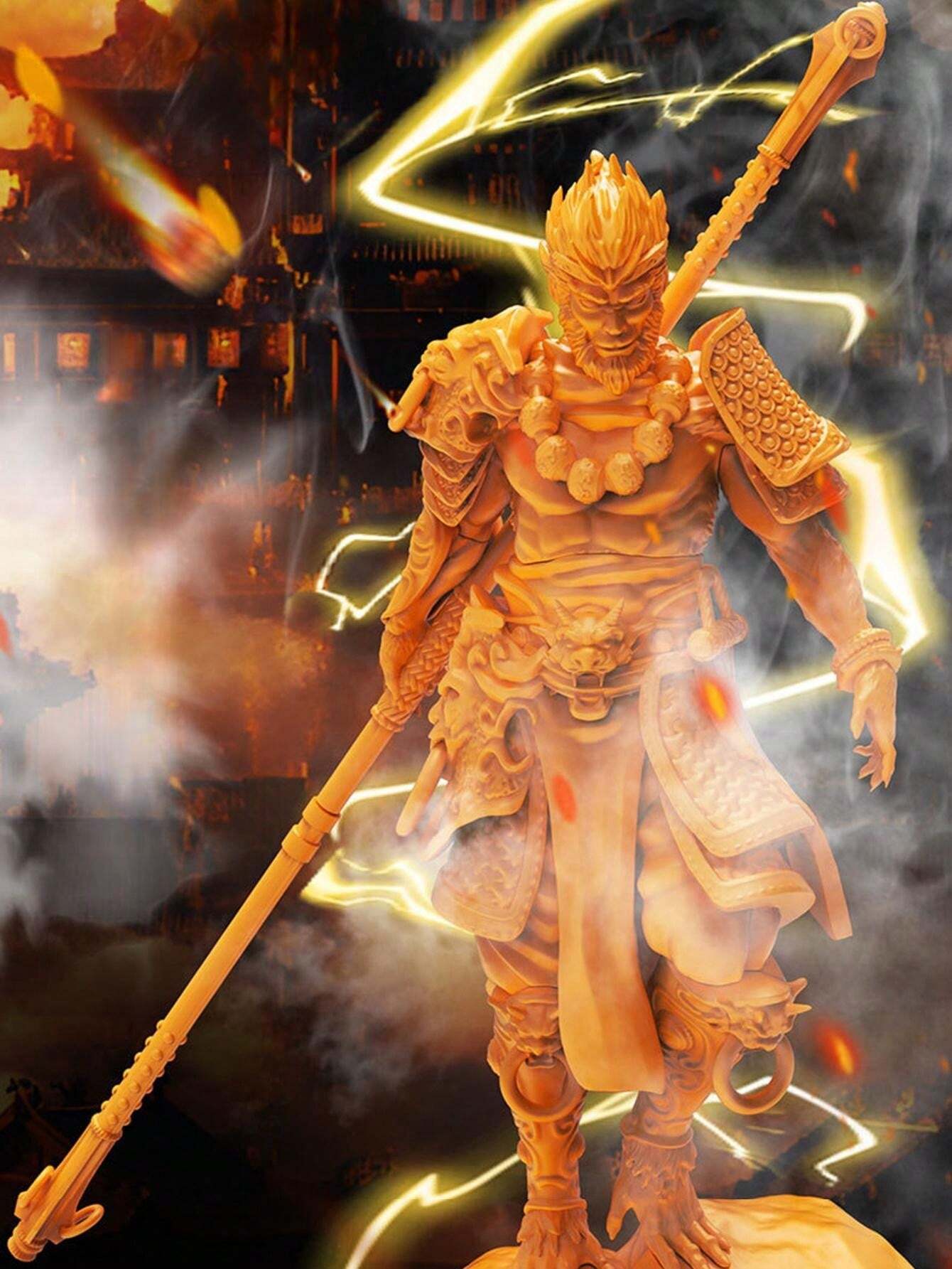 Est tua do rei macaco black myth impressa em 3d journey to the west