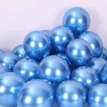 9 Inch Thickened Chrome Metal Balloon Wedding Party Decoration Wedding Balloon Set Can Use Printing - Blue - View 2