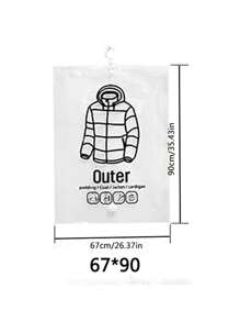 1 件 PE 空气真空袋，现代字母图形空气真空袋，适用于家庭装饰装饰节日装饰房间装饰家居装饰卧室装饰连衣裙裤子鞋子牛仔裤靴子裙子