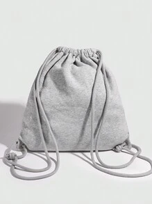 Fashion Bow Drawstring Closure Backpack, Large Capacity Foldable Travel Backpack For Women And College Students, Perfectly Matching With Backpack Accessories, Preppy Backpack For School, Cute Bow Backpackback To School Essentials , Bow - Grey - View 5