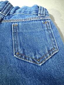 Calça Jeans Infantil Menina Mom Desenho Coração