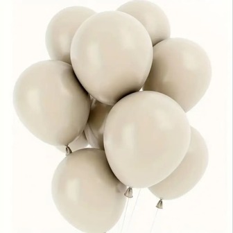 20/30pcs Sand White Balloons - Vibrant Decorations For Birthday,Baby Shower Decoration Wedding, Valentine's Day, Thanksgiving, New Year, House Decoration, Scene Arrangement, And Balloon Party - Inflatable, Long-Lasting, And Easy To Use