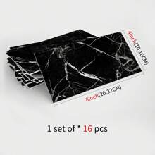16 cái/hộp, 4*8IN, Giấy dán tường 3D PE Foam nhiều màu họa tiết đá cẩm thạch bóc ra và dán, Tấm ốp tường 3D tự dính, Giấy dán tường chống trượt chống thấm nước có thể tháo rời cho phòng ngủ/phòng khách/nhà bếp và trang trí nhà cửa, Có sẵn 3 họa tiết đá cẩm thạch - Nhiều màu - Xem 14